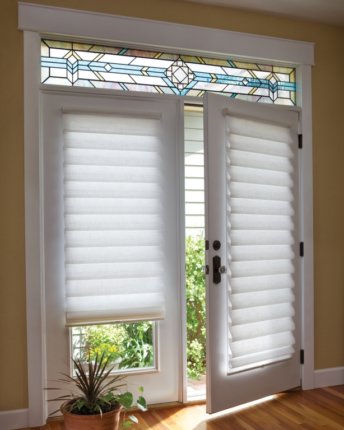 French Door Blinds Shades Patio, Window Treatments For Sliding Doors With Transom