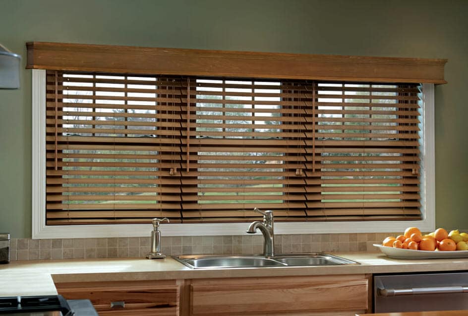 Wood on sale window treatments