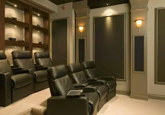 home-theater-1 Use layered treatments for blackout in a home theater