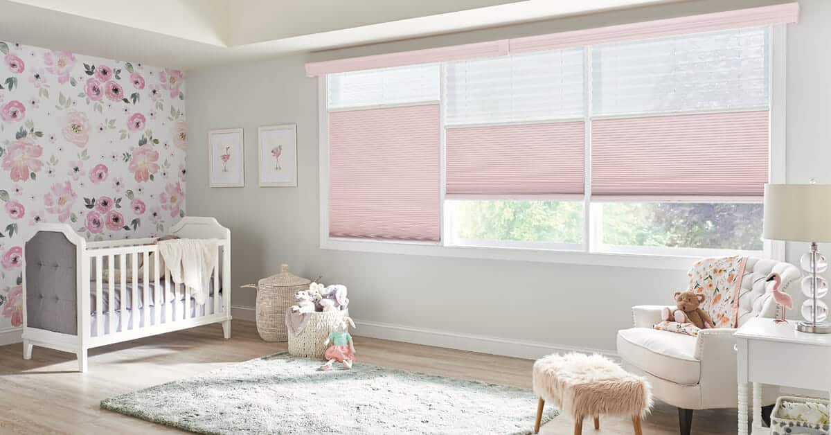 Cellular shades come in child-safe cordless and motorized options!