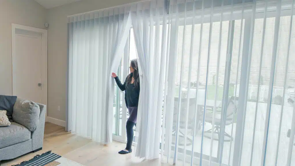 Norman-SmartDrape-2 You can walk right through the individual vanes of the Norman SmartDrape!