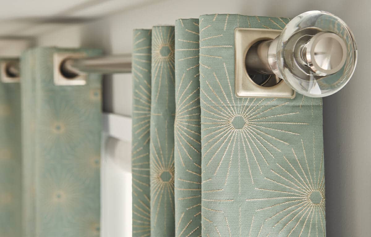 Hardware makes a big impact on the overall look, especially with curtains.