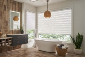 Dual Sheer Shades in Bathrooms offer Privacy