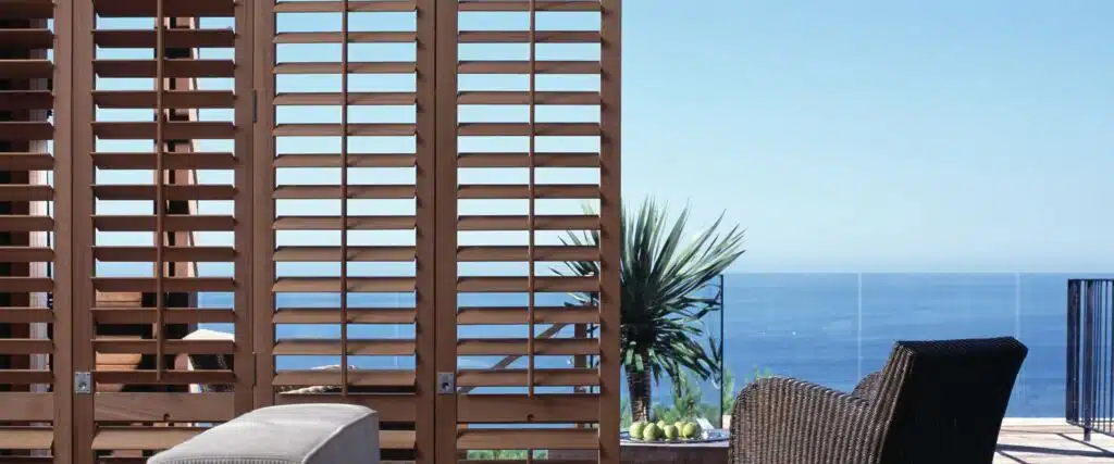 Window Shutter gives a divide between indoors and outdoor deck. Window Shutter gives a divide between indoors and outdoor deck.