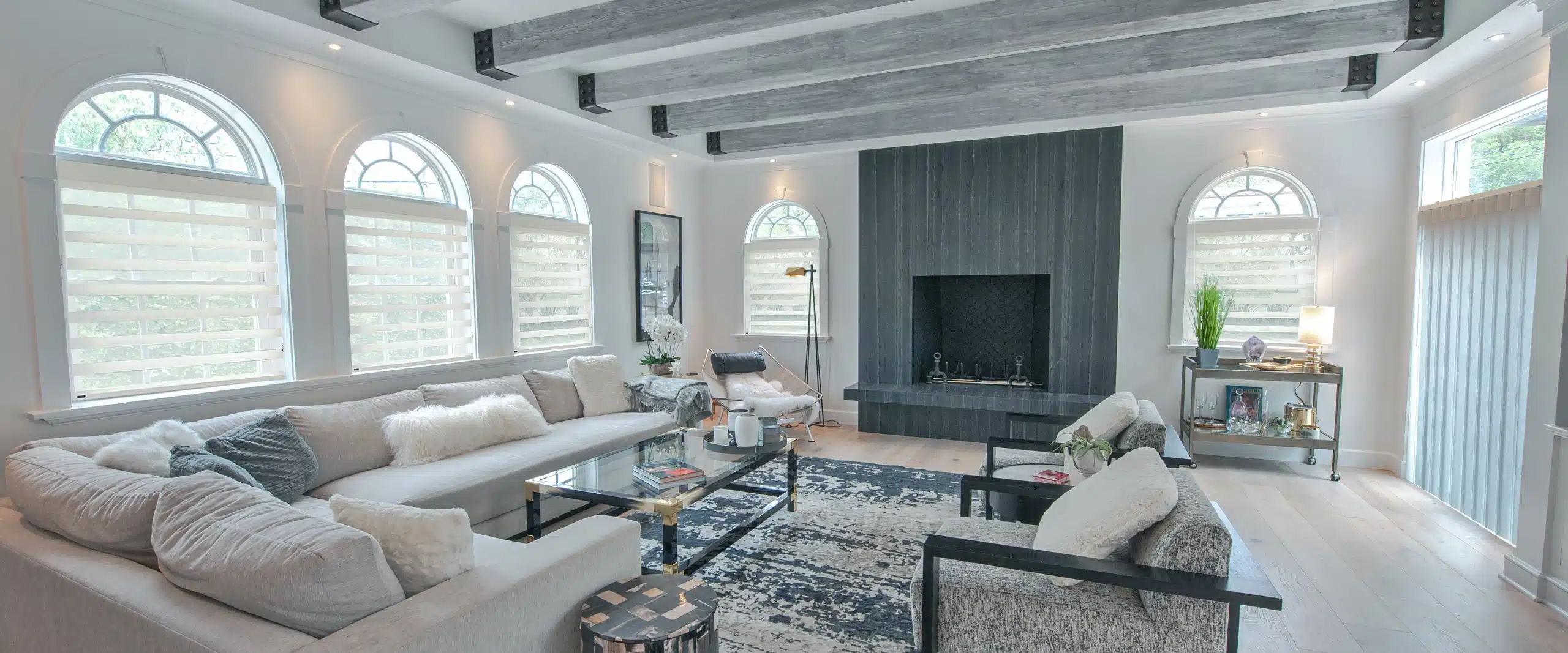 Use variety of treatments to add more design to your living room Use variety of treatments to add more design to your living room