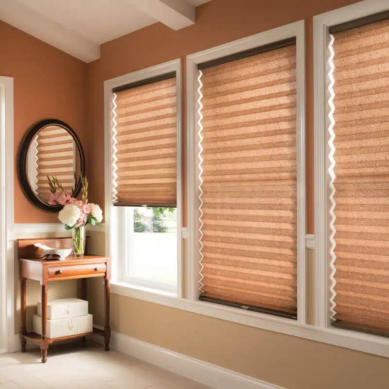 Examples of Rustic Fall Window Treatments pleated shades