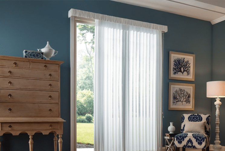 Custom Sheer Vertical Blinds aka Fabric Vertical Blinds