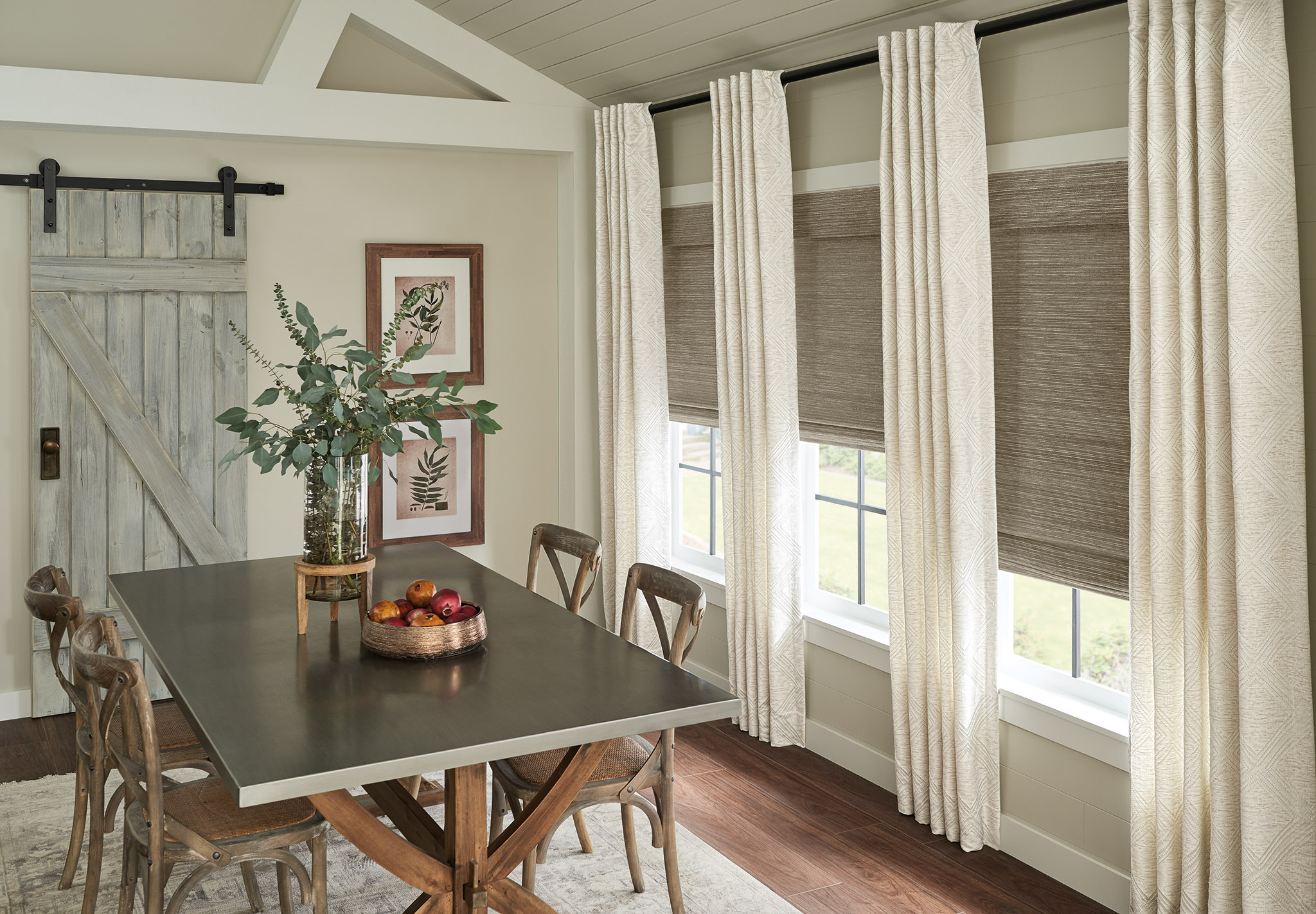 image of window treatments in dining room